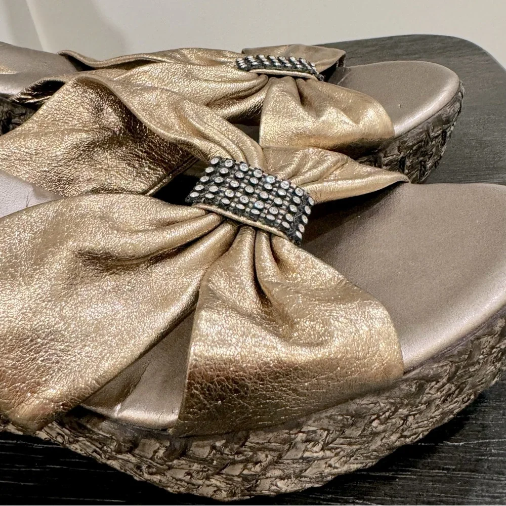 Dezario Casual Slip On Wedge Heel Sandal Womens Size 41
